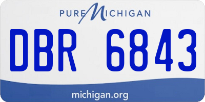 MI license plate DBR6843