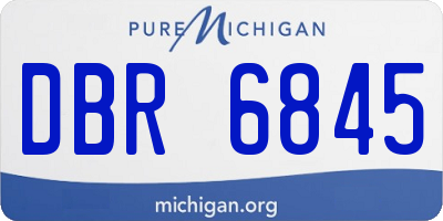 MI license plate DBR6845