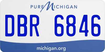 MI license plate DBR6846