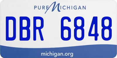 MI license plate DBR6848