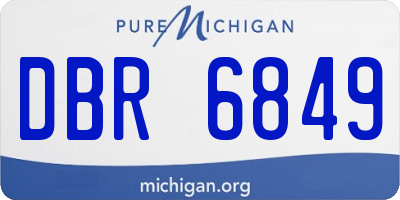 MI license plate DBR6849