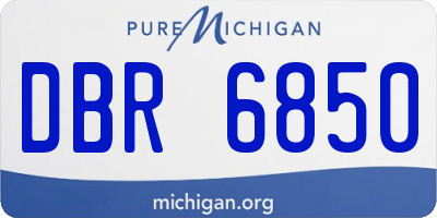 MI license plate DBR6850