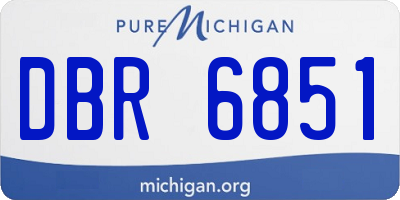 MI license plate DBR6851