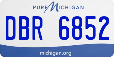 MI license plate DBR6852