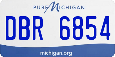MI license plate DBR6854