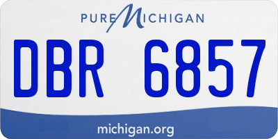 MI license plate DBR6857
