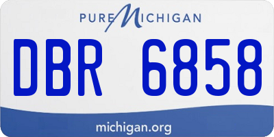 MI license plate DBR6858