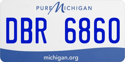 MI license plate DBR6860