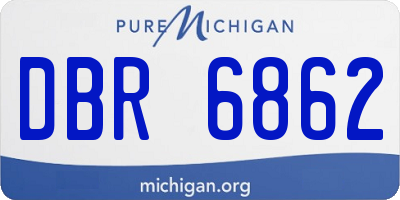 MI license plate DBR6862