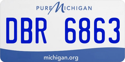 MI license plate DBR6863