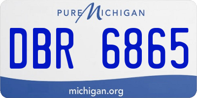 MI license plate DBR6865