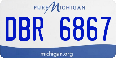 MI license plate DBR6867