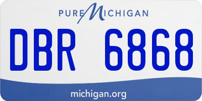 MI license plate DBR6868