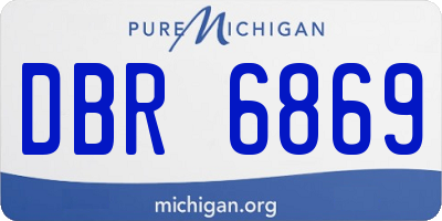 MI license plate DBR6869