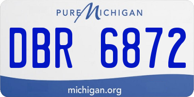 MI license plate DBR6872
