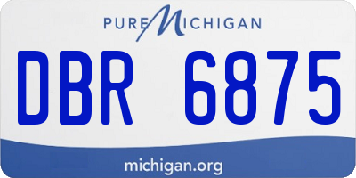 MI license plate DBR6875