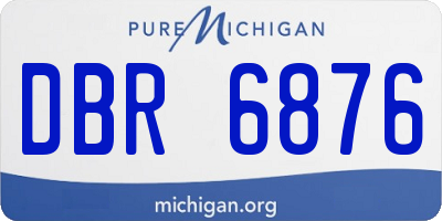MI license plate DBR6876