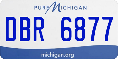 MI license plate DBR6877