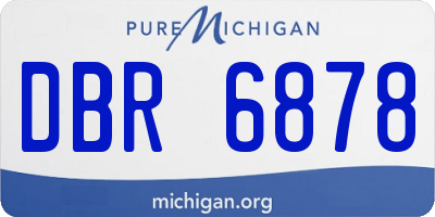 MI license plate DBR6878