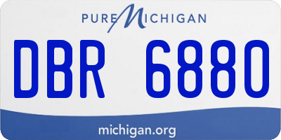 MI license plate DBR6880