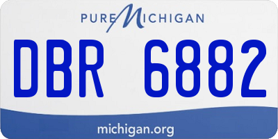 MI license plate DBR6882
