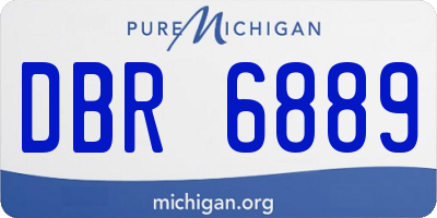 MI license plate DBR6889
