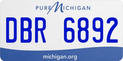 MI license plate DBR6892