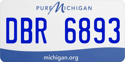 MI license plate DBR6893