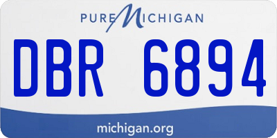MI license plate DBR6894
