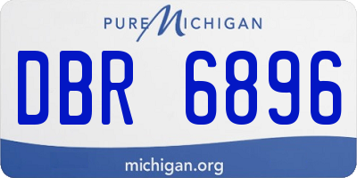 MI license plate DBR6896