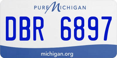 MI license plate DBR6897