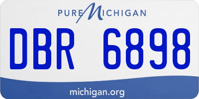 MI license plate DBR6898