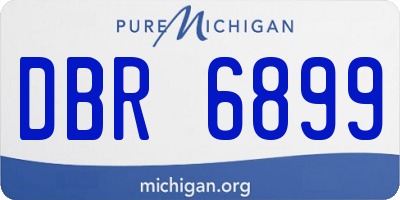 MI license plate DBR6899