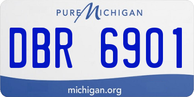 MI license plate DBR6901