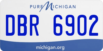 MI license plate DBR6902