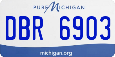 MI license plate DBR6903
