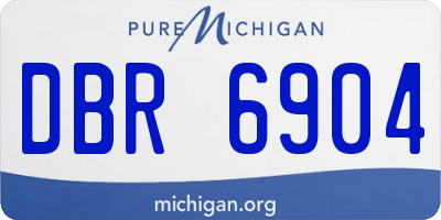 MI license plate DBR6904