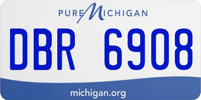 MI license plate DBR6908