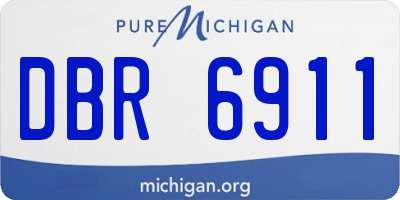MI license plate DBR6911
