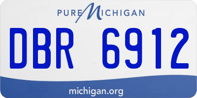 MI license plate DBR6912