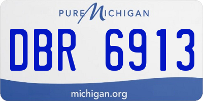 MI license plate DBR6913