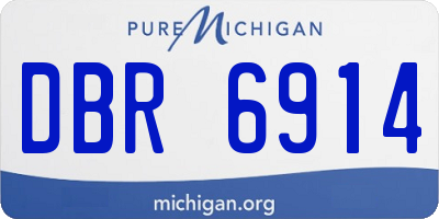MI license plate DBR6914