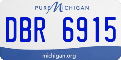 MI license plate DBR6915