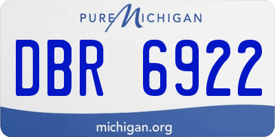 MI license plate DBR6922