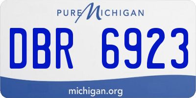 MI license plate DBR6923