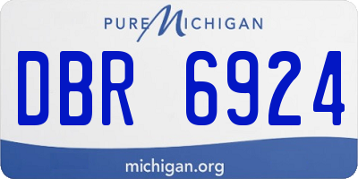 MI license plate DBR6924