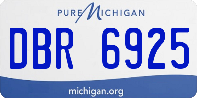 MI license plate DBR6925