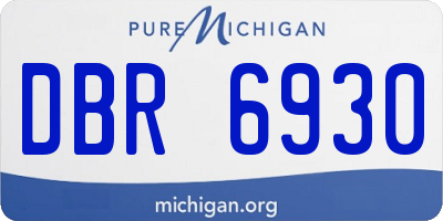 MI license plate DBR6930