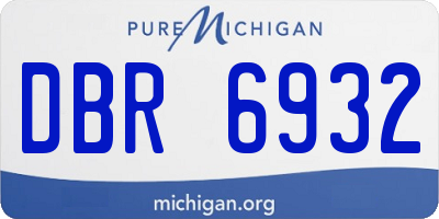 MI license plate DBR6932