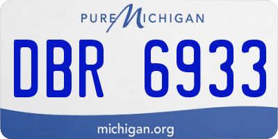MI license plate DBR6933